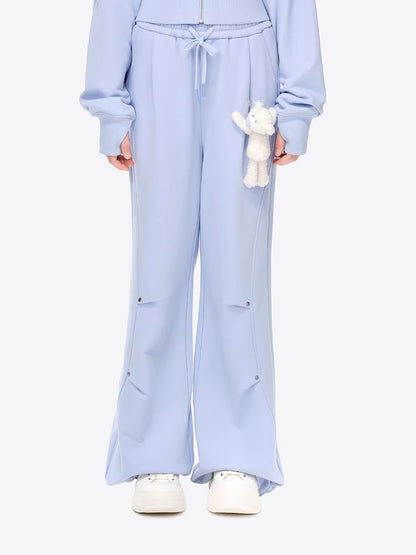 Panel-Structured Wide-Leg Lounge Pants