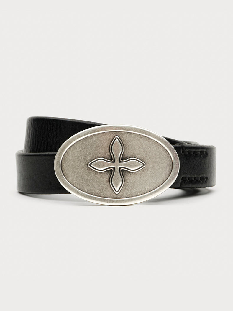 Black &amp; Silver Cross Belt