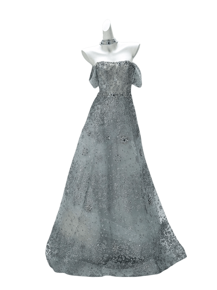 Radiant Silver Couture Gown