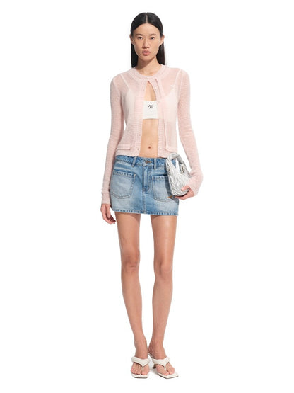 &quot;Caracal Series&quot; Washed Mini Skirt - CHINASQUAD