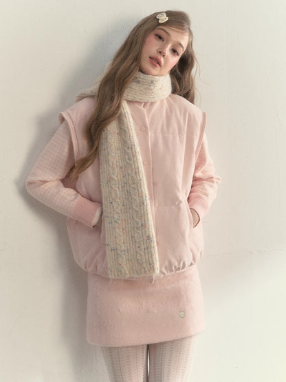 Twist-Knit Speckled Vintage Long Warm Style Wool Scarf