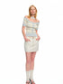 One-Shoulder Halter Neck Color-Block Striped T-shirt - CHINASQUAD