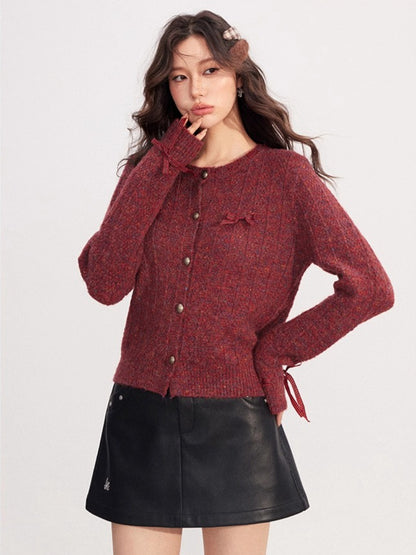 Bow-Detail Soft-Touch Knit Sweater