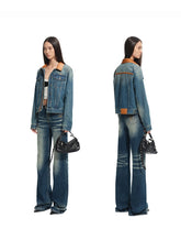 "Savanna Series" Washed Panel Denim Jacket - CHINASQUAD