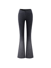 Twill Washed V-Waist Stretch Micro-flare Pants - CHINASQUAD