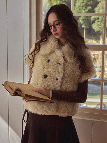 Vintage Short-Sleeve Vest Jacket