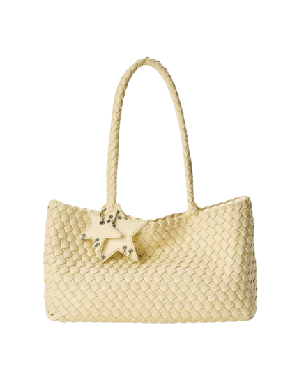 Woven East-West Tote Shoulder Bag ECODAY