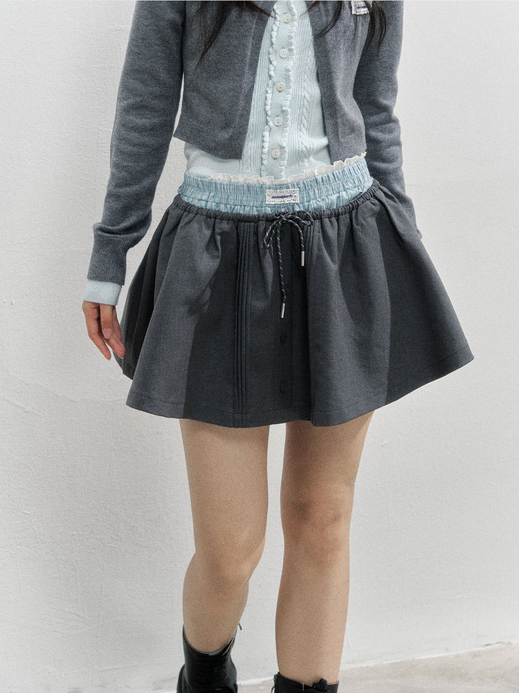 Romantic College Two-piece Mini Skirt - CHINASQUAD