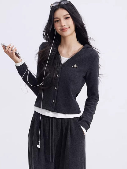 Layered Hooded Knit Set