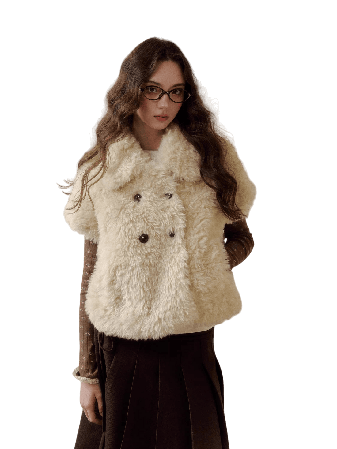 Vintage Short-Sleeve Vest Jacket