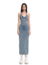 "Feria Series" Volcano V-Waist Pleated Halter Dress - CHINASQUAD