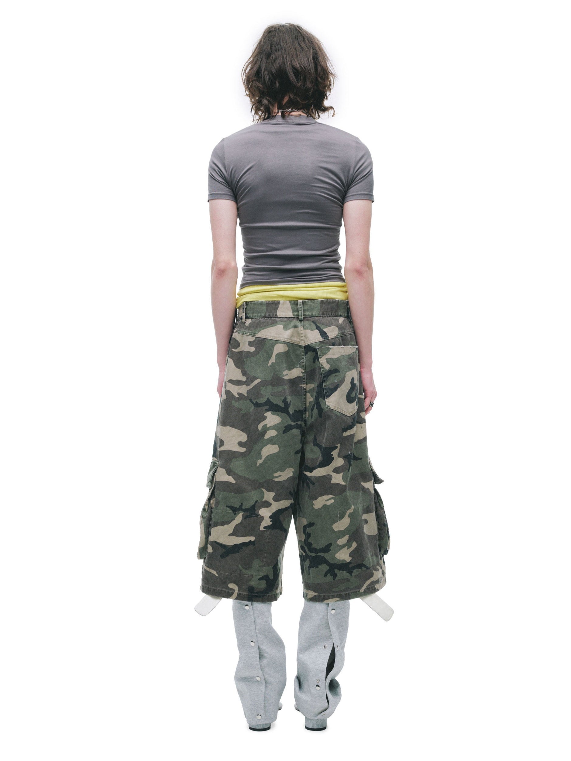 Distressed Slim-Fit Cotton Mid-Length Shorts
