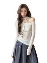 Cut-Out Tencel Long Sleeve T-shirt - CHINASQUAD