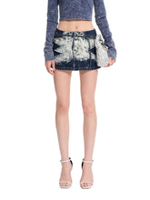 "Feria Series" Volcano Washed Denim Mini Skirt - CHINASQUAD