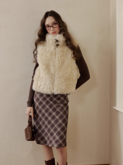 Reversible Vintage Faux-Fur Vest