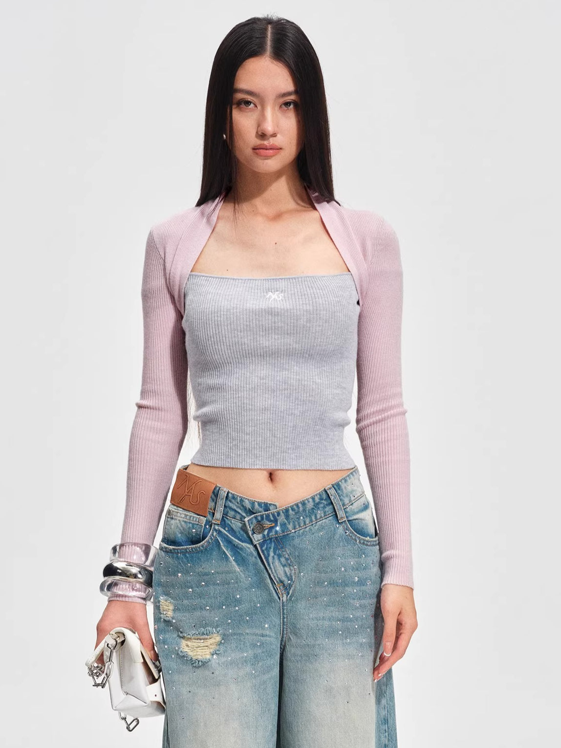 Slim-Fit Wool-Blend Knit Top
