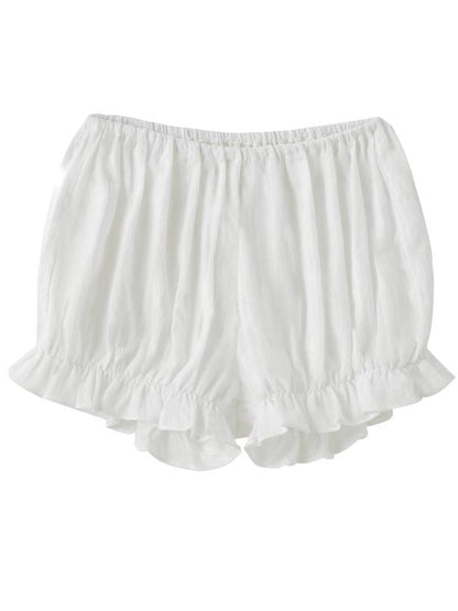 White Mini Ruffle Undershorts