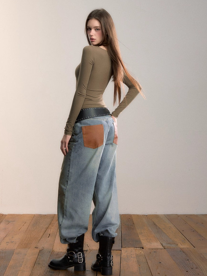 Halterneck Modal Long-Sleeve T-Shirt