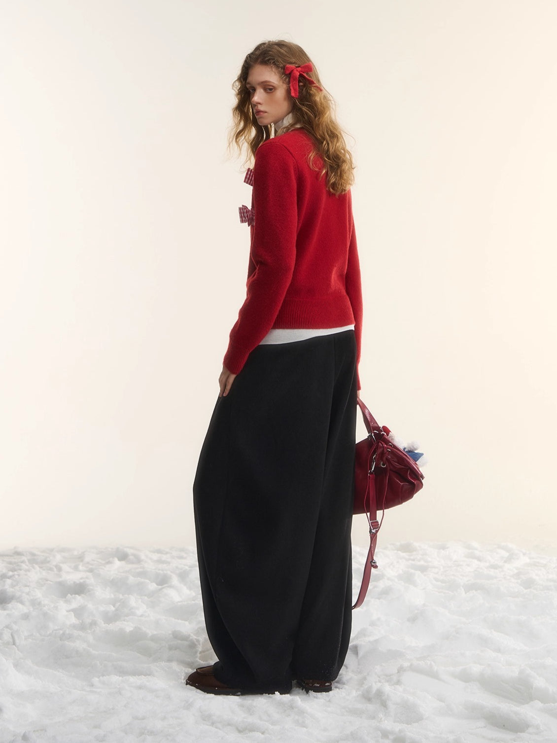 Vintage Fleece Curved-Leg Drawstring Pants