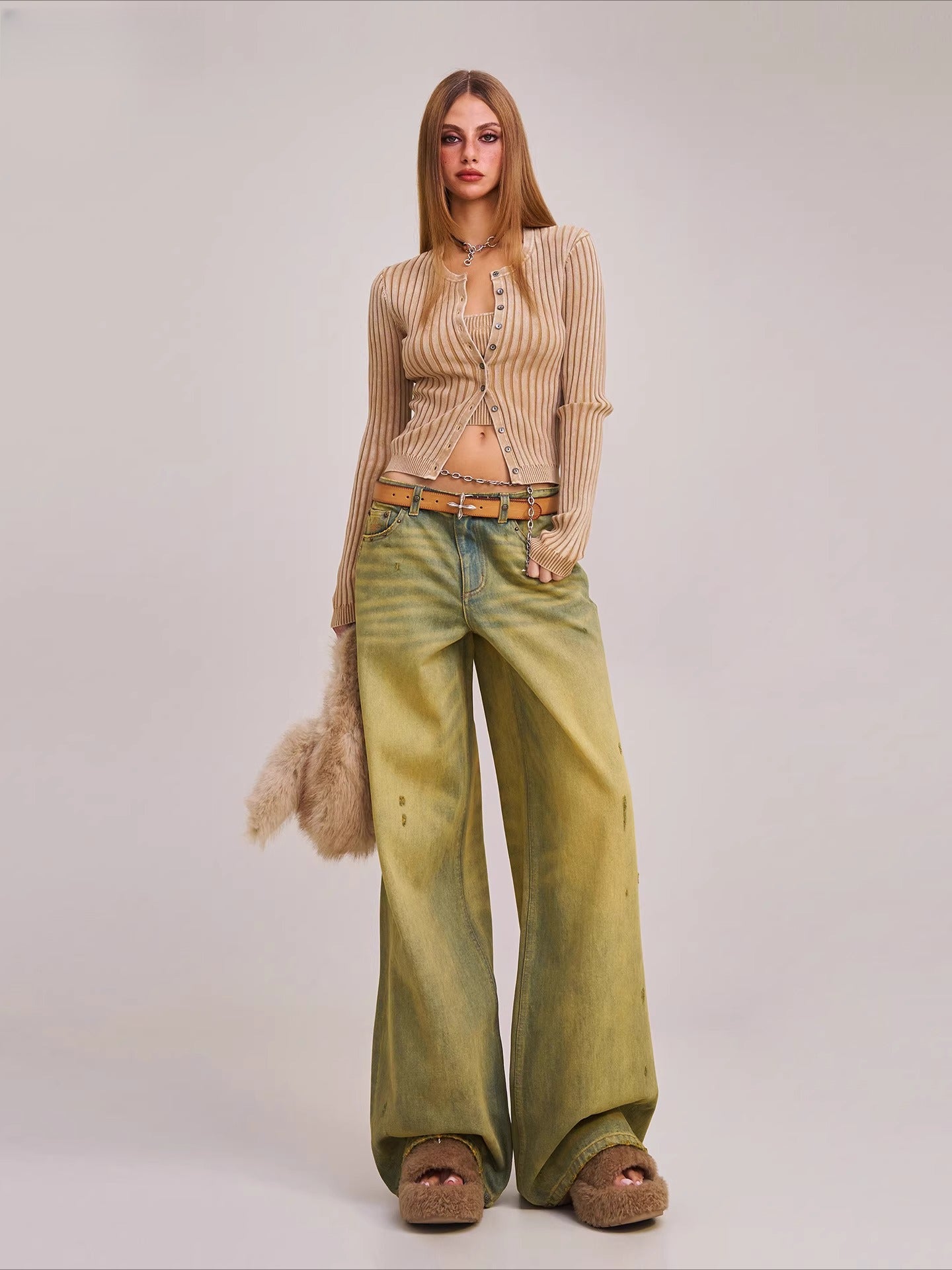 Wild Mustang Classic Wide-Leg Jeans