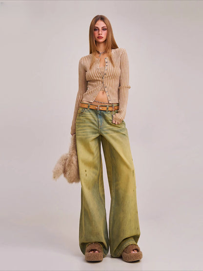 Wild Mustang Classic Wide-Leg Jeans