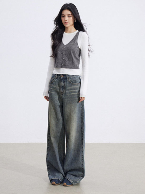 Knit Camisole and Inner Top Two-Piece Set