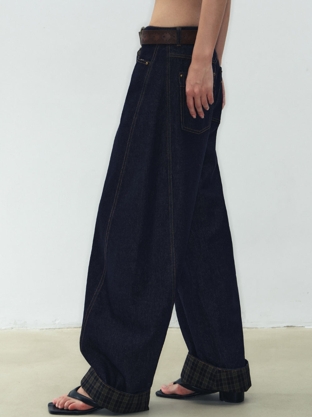 Tri-Panel Wide-Leg Pants