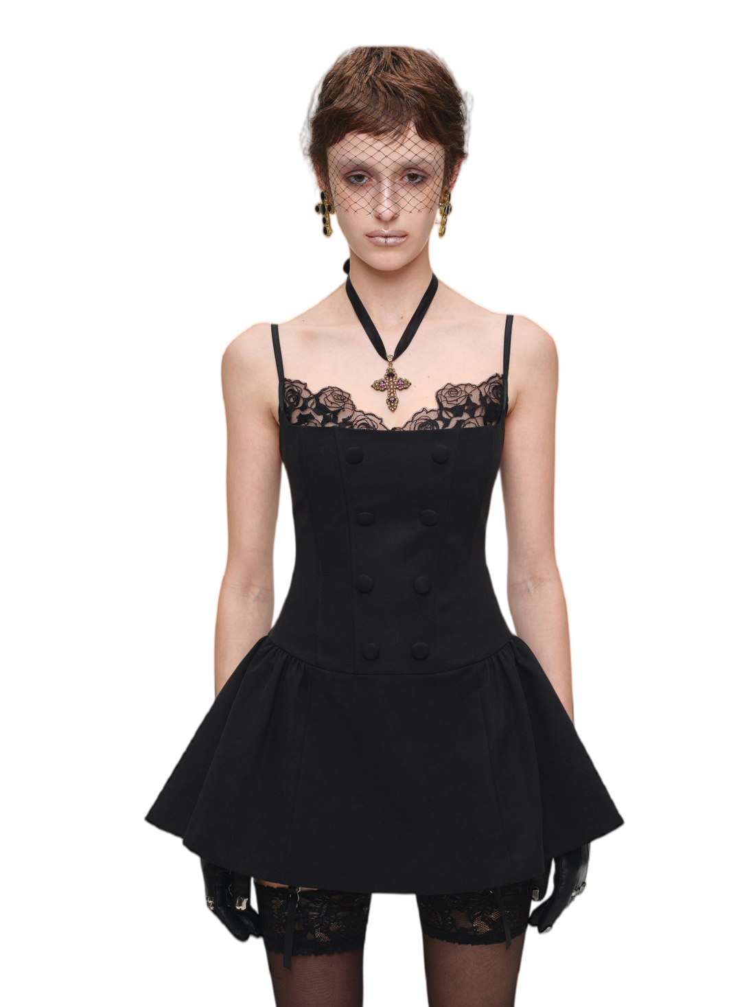 Lace Boned Cami Dress