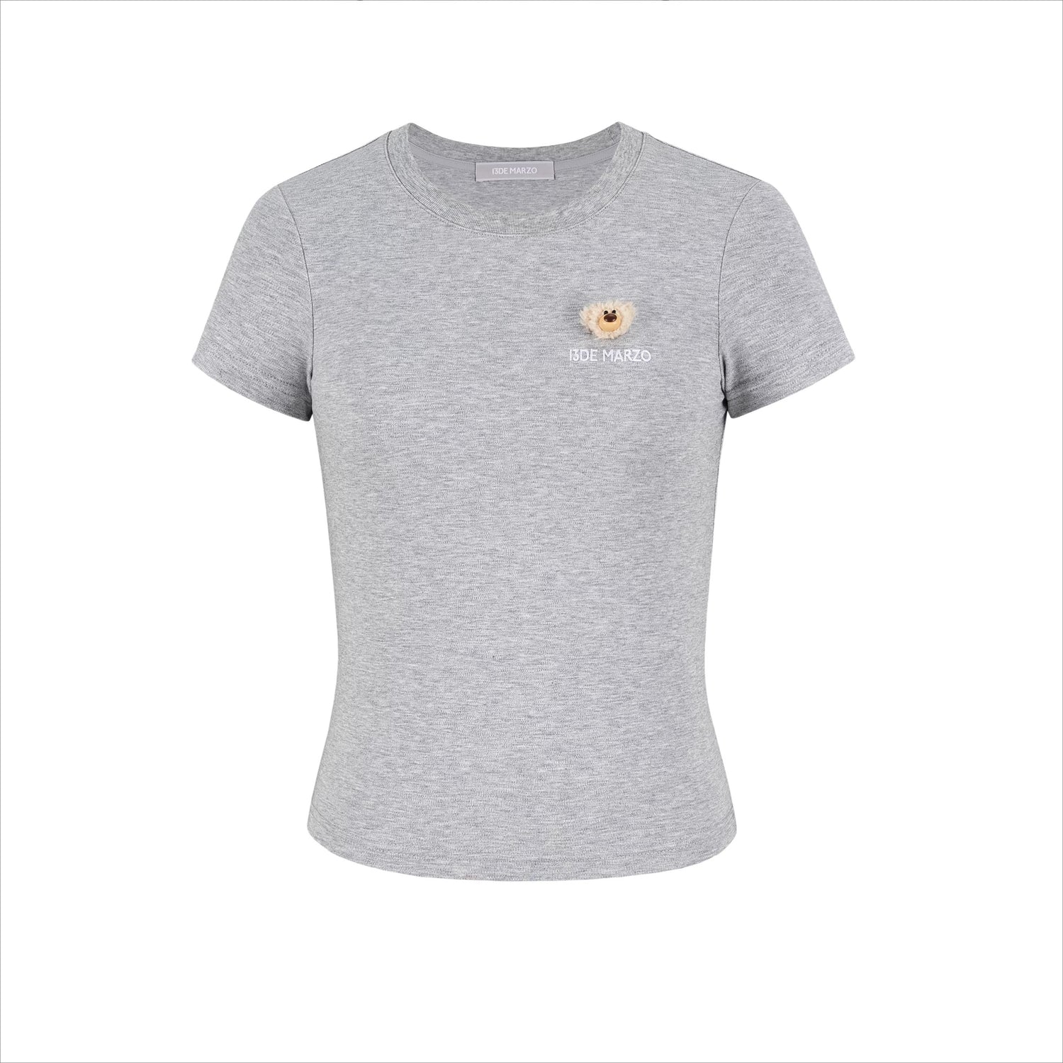 Mini Bear Fitted Cropped Tee