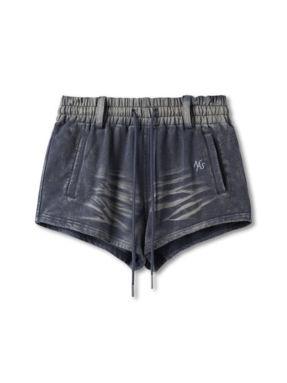 &quot;Feria Series&quot; Volcano Distressed Hand-Sanded Whisker Shorts - CHINASQUAD