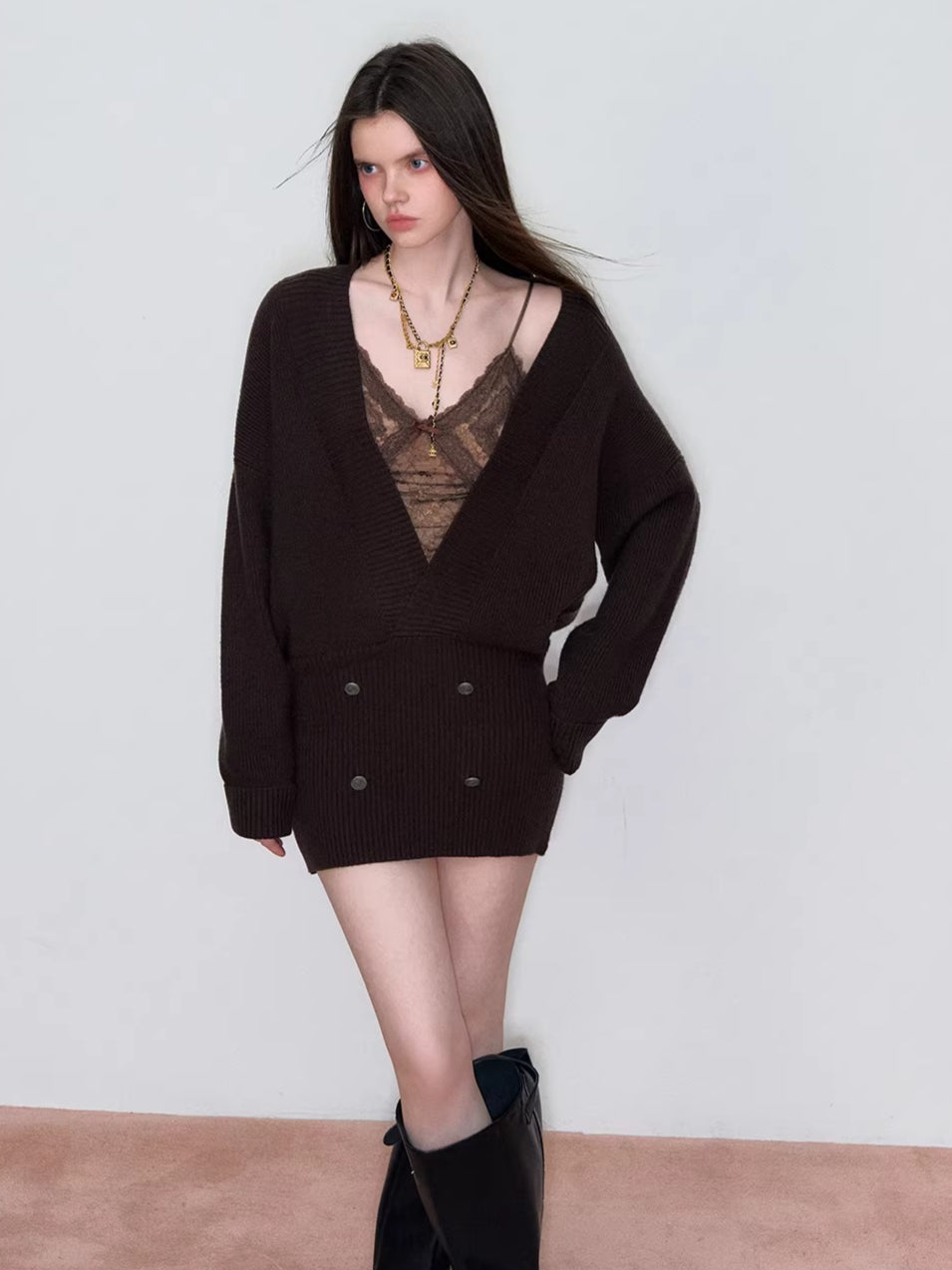 Heavyweight Knit Sweater Dress