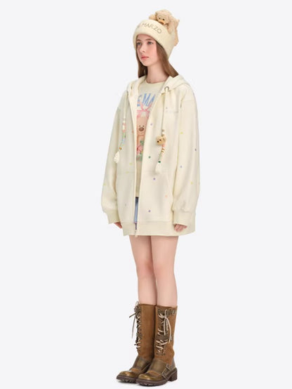 Fleece-Lined Hooded Zip-Up Sweatshirt