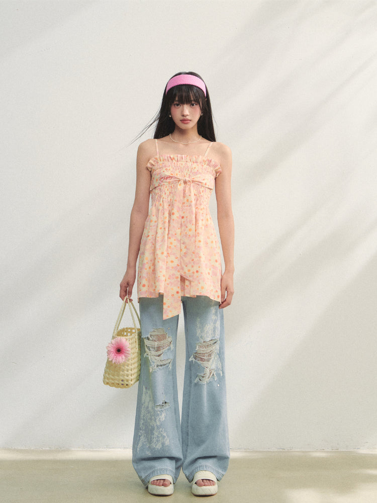 Printed Strappy Three-Way Strapless Camisole - CHINASQUAD