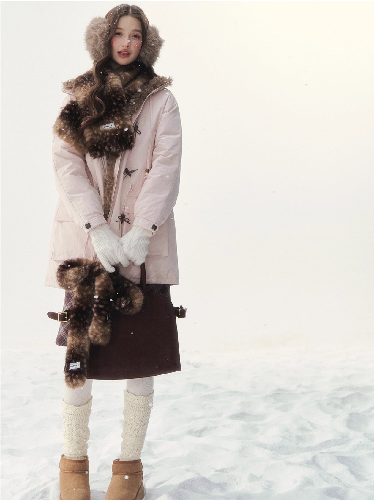 Fuzzy Bambi-Inspired Faux Fur Scarf