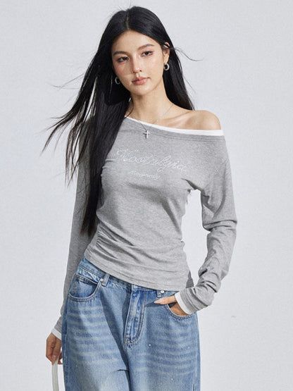 Rhinestone Embellished Slim-Fit T-Shirt