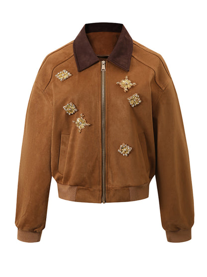 Zipper Heavy Duty Studded Chic Jacket