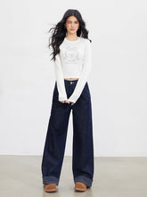 MacyMccoy Plaid Patchwork Wide-Leg Jeans - CHINASQUAD