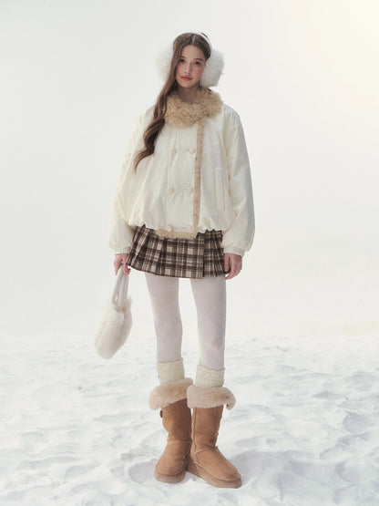 White Starry Birch Duck Down Jacket