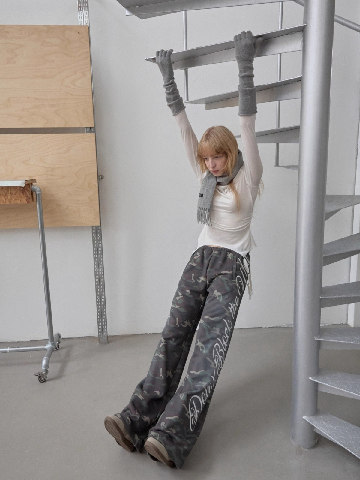 Crystal-Studded Boat-Neck Knit Blouse