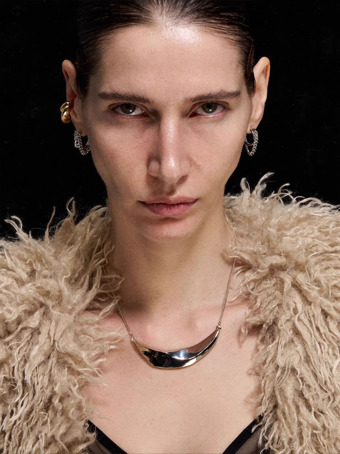 Faceted Geometric Pendant Necklace