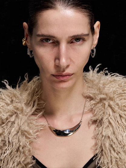 Faceted Geometric Pendant Necklace