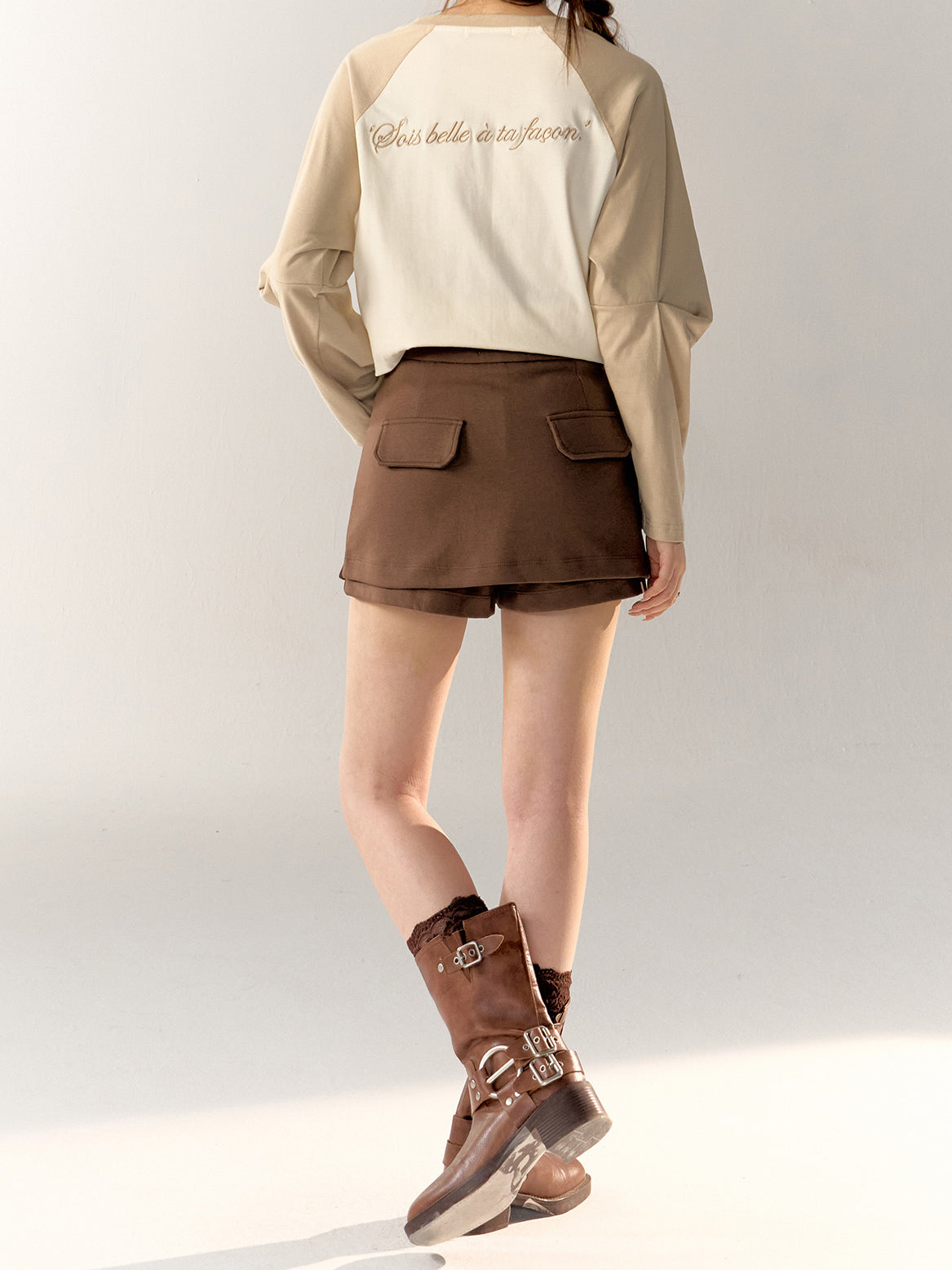 A-Line High-Waist Short Skirt