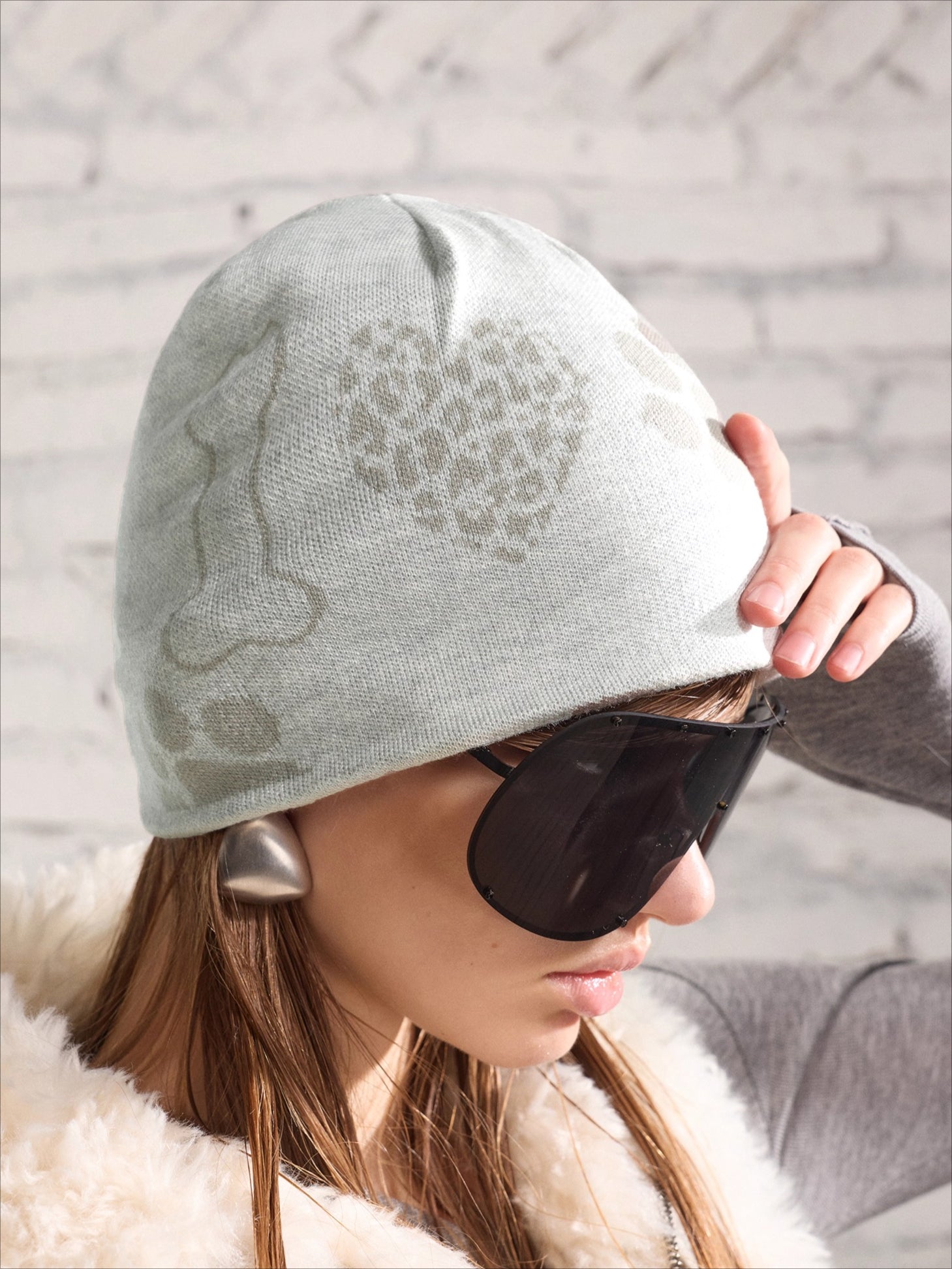 Dual-Tone Reversible Wool Knit Beanie