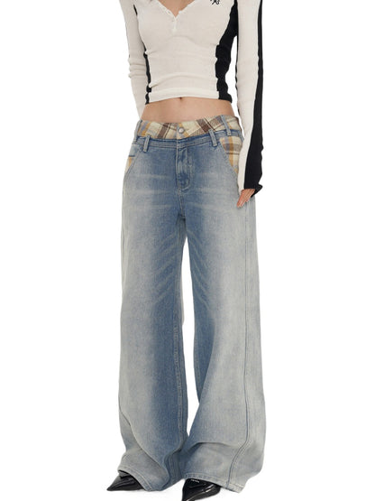 Sunset Freedom Plaid Denim Pants