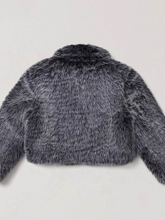 Cross Relic Wilderness Hunter Cropped Faux Fur Jacket