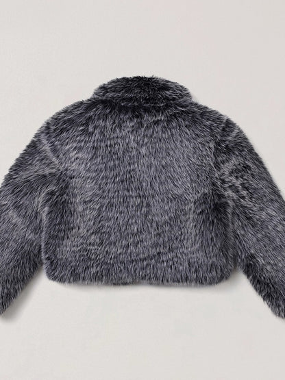 Cross Relic Wilderness Hunter Cropped Faux Fur Jacket