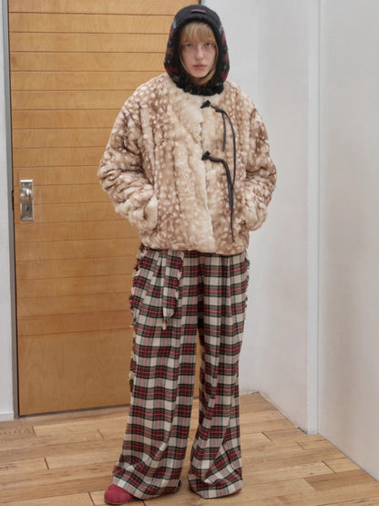 Fair Isle Pony Jacquard Knit Balaclava Hat