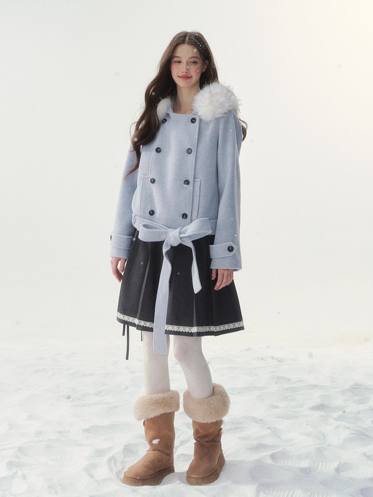 Vintage Double-Breasted Wool-Blend Jacket