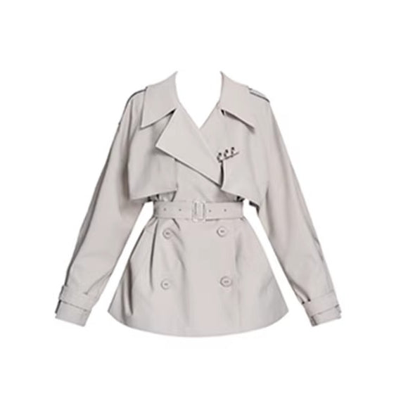 Archive Cropped British-Style Trench Coat