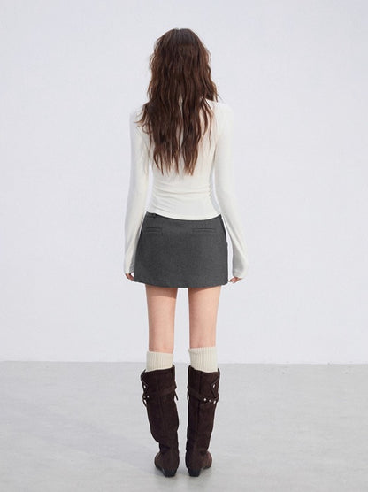 Embellished Fleece-Lined Knit Turtleneck